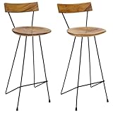 La livraison comprend 2 tabourets de bar.Remarque importante : les variations de couleur et de grain peuvent varier d'une pièce à l'autre, ce qui rend chacun de nos tabourets de bar unique