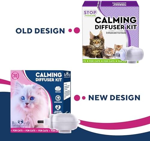 Beloved Pets Pheromone Calming Diffuser Plug in + Refill for Cats and Dogs with Long-Lasting Effect - Enhanced Calm Formula of Anxiety Relief & Pet’s Behavior Control - Best Natural Stress Prevention