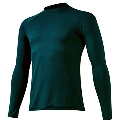 ミズノ 丸首 長袖 12JA5P10 34 Dグリーン S