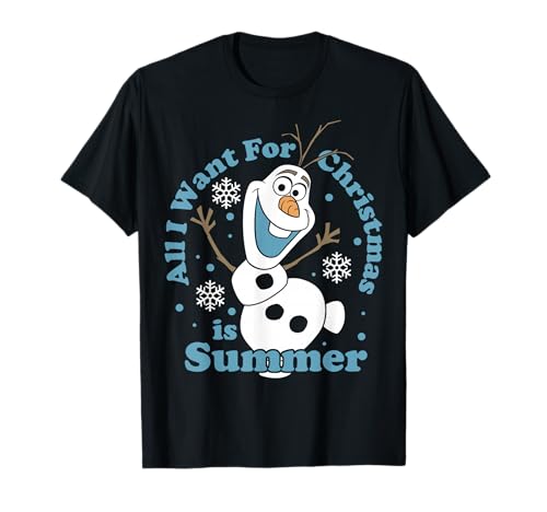 Image of Disney Frozen Olaf All I Want For Christmas Is Summer T-Shirt
