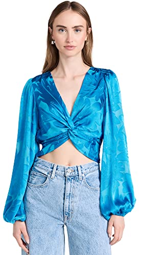 Ramy Brook Women's Connor Blouse, Lake Floral Burnout, Xxl #TOP6