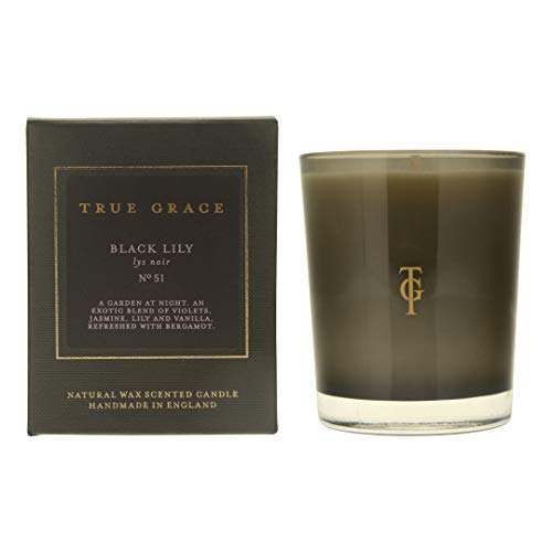 Bougie parfumée lys noir True Grace Manor 190g souvenir d'un jardin anglais