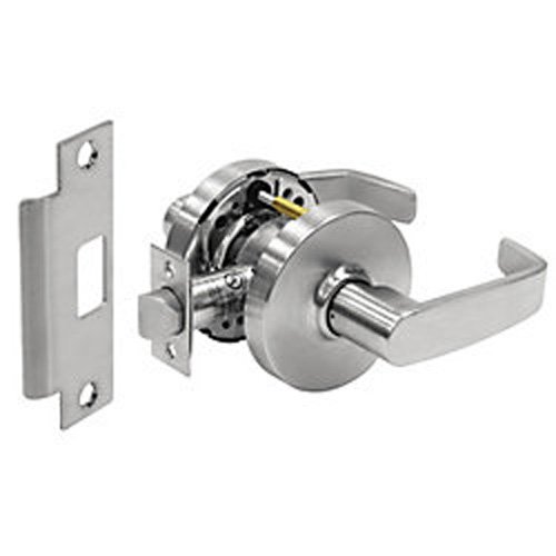 Sargent 10-Line Satin Chrome Grade 1 Passage Cylindrical Lock With Heavy Wrought Rose And Solid Cast Lever, 1-3/4" To 2" Door Thickness (Pack Of 1) #TOP6