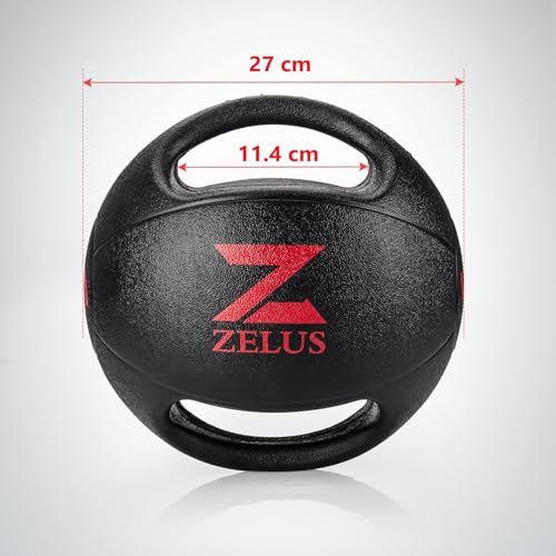 ZELUS Medicine Ball with Handles, 9kg Exercise Balls for Home Gym with Dual Grips, Weight Ball for Strength Balance and Core Training, Full Body Workout Exercise Equipment - Image 2