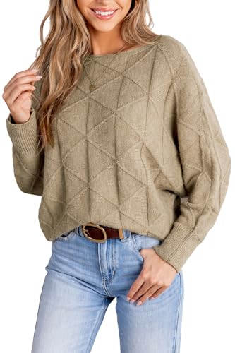 CUPSHE Womens Casual Boat Neck Sweaters Fall 2024 Soft Long