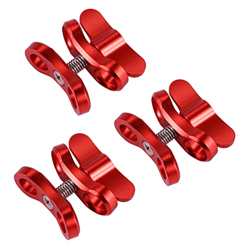 Bras en Aluminium de Caméra de Plongée Rouge avec Pince Papillon Haute Précision