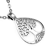 Collar con colgante de árbol de la vida de 21 x 35 mm para mujer