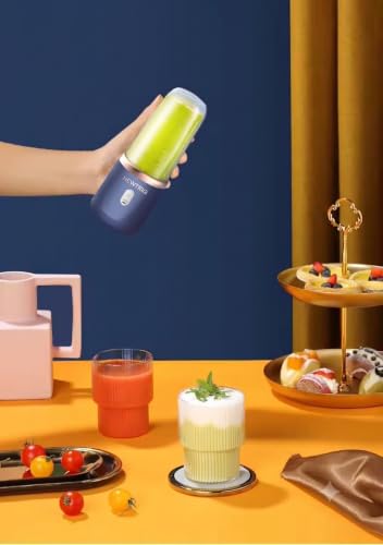 Image of Portable Blender Electric Juicers Fruit Mixers USB Rechargeable Smoothie Mini Personal Juicer 6 Blades 3Gears With 1500 Mah Rechargeable Battery-Smoothie Food Blender D1