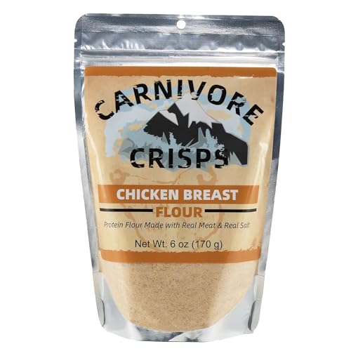 Carnivore Crisps Chicken Flour, Premium Chicken Breast Flour for Cooking and Seasoning, Rich in Protein, Paleo & Keto Friendly, 6 oz