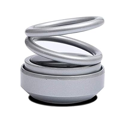 Car Solar Ring Air Freshener Double Loop Rotary Air Conditioner Dashboard Air Freshener Perfume Silver for Maruti Swift