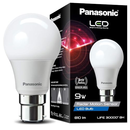 78% OFF on Panasonic 9 Watt Motion Sensor Led B22D Bulb for Home with 3 Mtr Radius Sensor Area,Auto Off After 15 Sec Comes with 30000 Bh Life and 1 Yr Warranty 78% OFF on Panasonic 9 Watt Motion Sensor Led B22D Bulb for Home with 3 Mtr Radius Sensor Area,Auto Off After 15 Sec Comes with 30000 Bh Life and 1 Yr Warranty