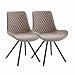 Produktbild Inter-Furn Meran Stühle 2er Set, Metall, Sitz/Rücken Hellbraun, Metallfüße Schwarz, 56 x 86 x 59 cm