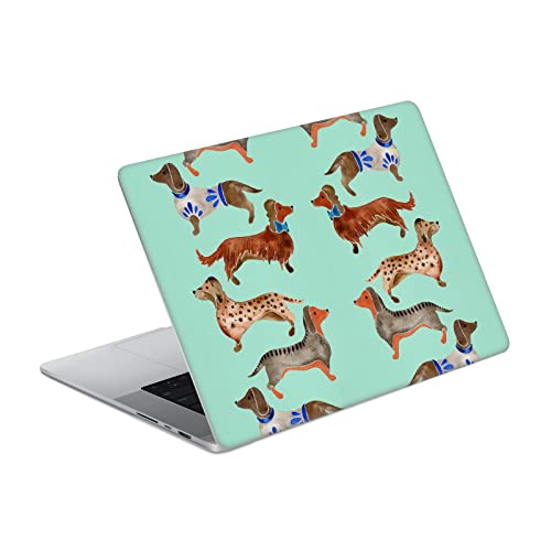 Protection MacBook Pro 16 A2485 anti rayures skin teckels bleus Cat Coquillette