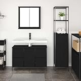 Son design rectangulaire avec finition noire mate apporte un style moderne et élégant à n'importe quelle salle de bain, créant une sensation d'ordre.