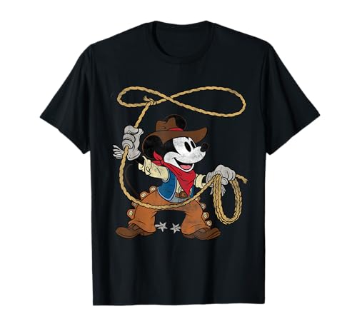 Disney Mickey Mouse Cowboy Costume Western Vintage Look T-Shirt
