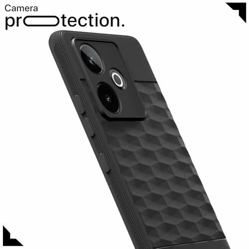 Image of Shockproof Case for Realme GT 7 5G / GT 7T 5G | Full Camera Protection | TPU Flexible Back Cover for Realme GT 7 5G / GT 7T 5G (Matte Black)