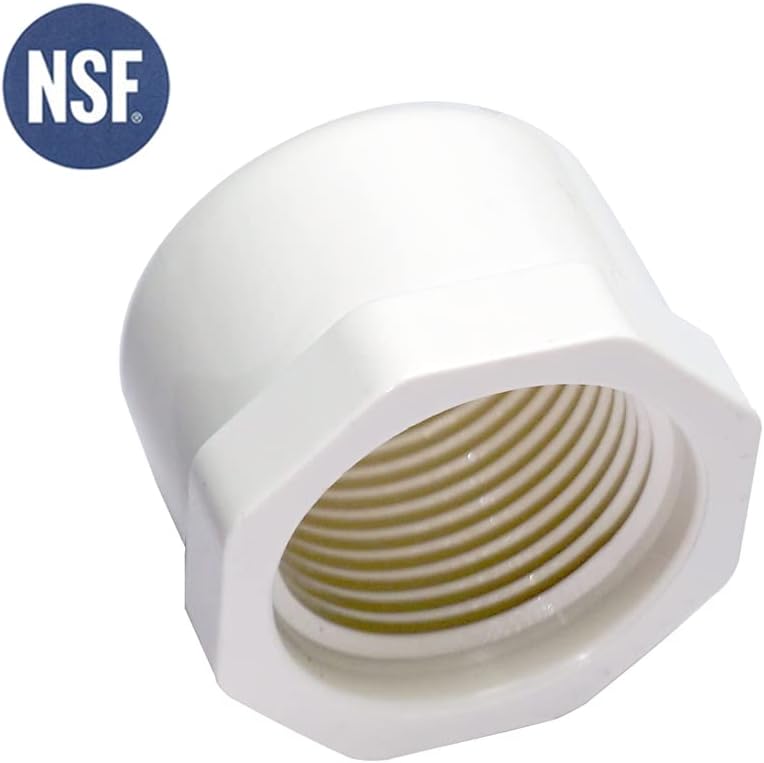 Miniatura 2 de Rainbow Dream Adaptador de enchufe hembra de PVC de 34 pulgadas - 10 paquetes, blanco