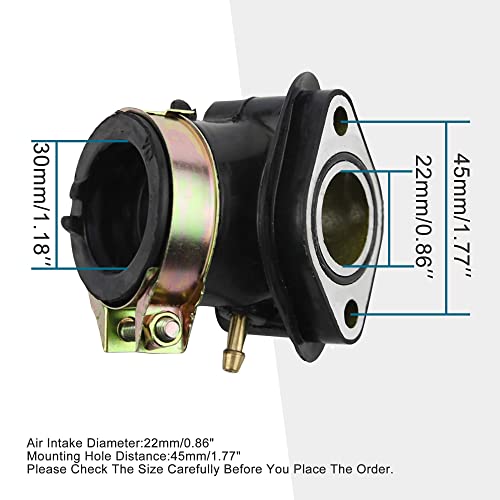 GOOFIT Ansaugstutzen Ersatz für GY6 125cc 150cc Roller Go Karts ATV Moped Roller Dune Buggy