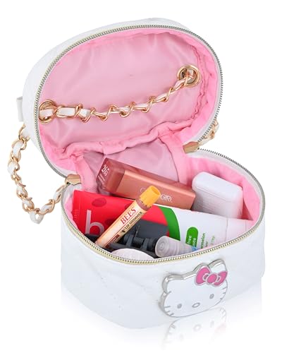 Fast Forward Sanrio Hello Kitty Cosmetic Bag for Women | Mini Hello Kitty PU Leather Crossbody Travel Toiletry Bag for Women | Make Up Travel Bag Makeup Bag4