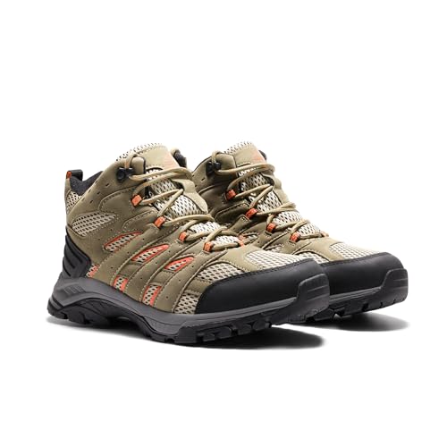 NORTIV 8 Damen Wanderschuhe Trekkingschuhe Atmungsaktiv Schuhe Outdoorschuhe rutschfeste Hiking Boots Wanderstiefel,Size 39,Braun/Orange,SNHB2212W