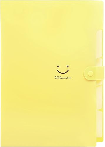 Miniatura 8 de SKYDUE Carpeta, organizador de documentos de acordeón, tamaño A4, bolsillos expansibles para carpetas de archivos (1, plátano)