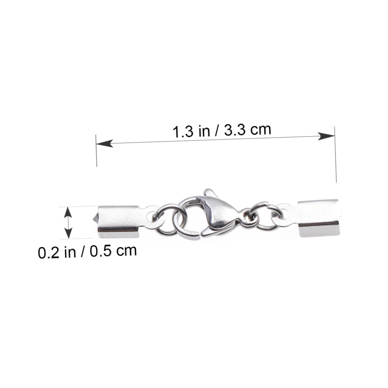 NUOBESTY 80piezas Ganchos De Langosta Inoxidable Para Joyería Broches De Clavo Para Pulseras Collares y Pendientes Accesorios De Bricolaje Color Plata