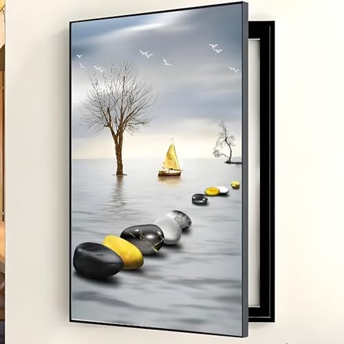 Tapa Cuadro Electrico Vertical, Tapa Contador Luz de Pared, Cubre Cuadro Electrico para Ocultar la Caja del Contador de Fusibles(45x55cm/18x22in)