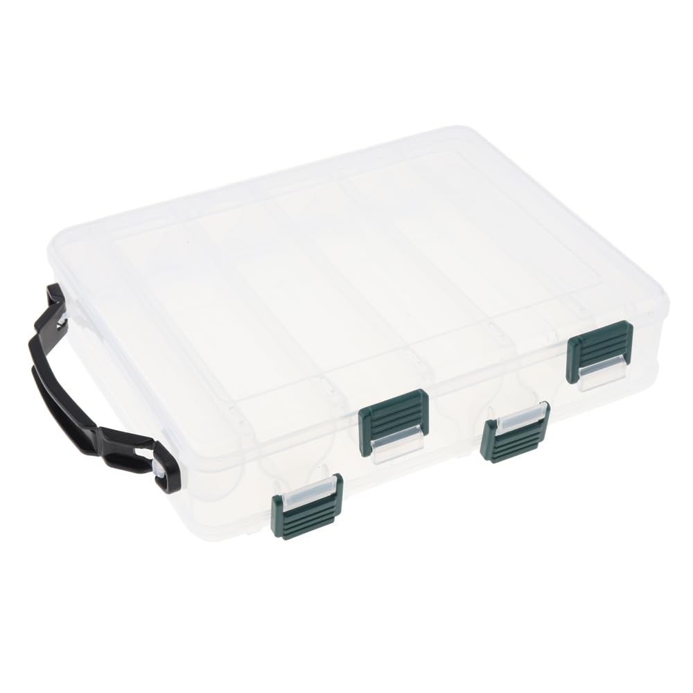 OriGlam Double Sided Fishing Lures Box, Transparent Visible Fishing Lure Bait