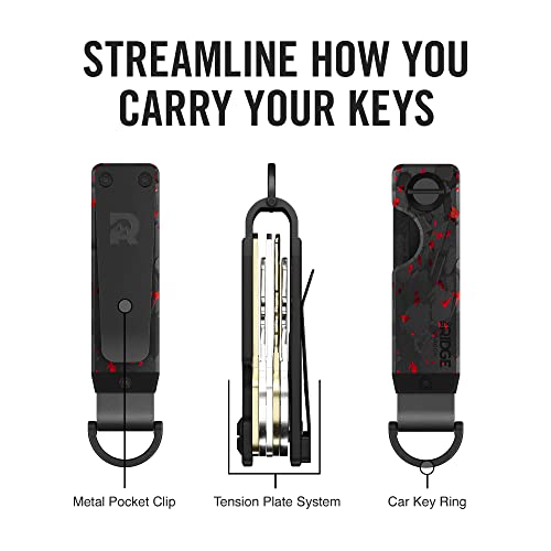 Image of The Ridge Key Organizer - Compact Metallic Key Holder, Minimalist Innovative Keyholder, Smart Keychain Secures 2-6 Keys