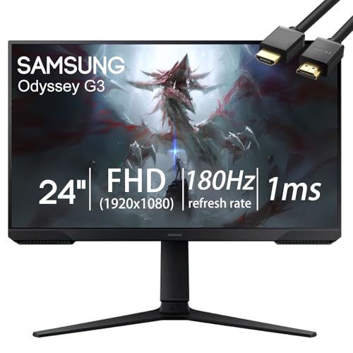 Samsung Odyssey G3 24" FHD Gaming Monitor 180Hz 1ms HDMI/DP