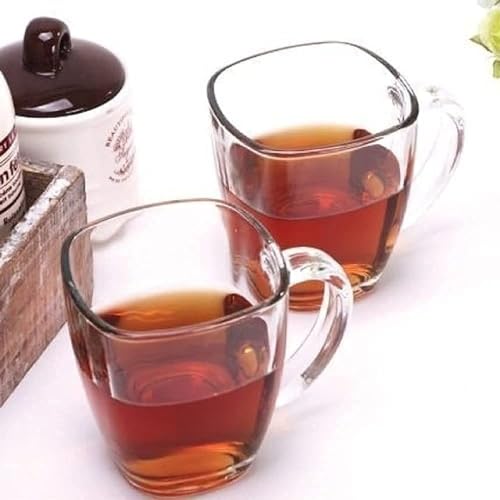 Image of Transparent Tea and Coffee Cup, Glass Cups, Clear Tea Cups Glass, (Set of 18) (18, 190 ML)