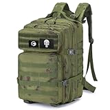 KSIBNW Mochila Táctica Militar 50L,Paquete de Asalto Molle Mochila Bolsa de Emergencia de 3 Días para Caza Senderismo Acampada y Actividad al Aire Libre,Senderismo,Camping,Trekking, Feixulv