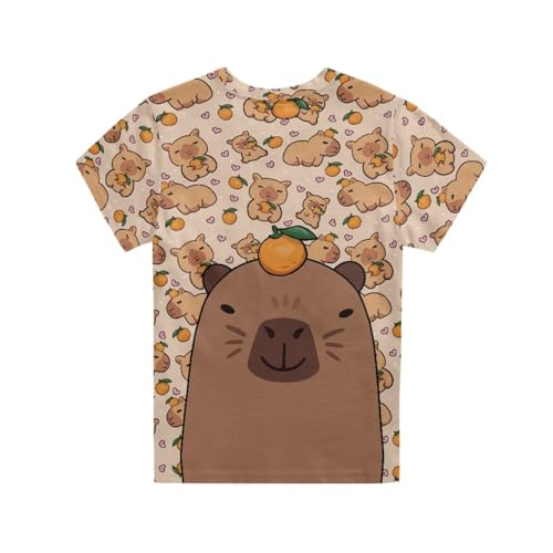 Image of WELLFLYHOM Kids Tshirts Girls Boys Short Sleeve Crewneck Tees Shirts Casual Sport Pullover Tops Size 3-16 Years
