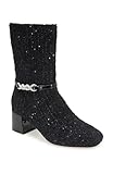Kenneth Cole Reaction Women's Women's Lacey Jewel Bootie Fashion Boot, Black Fabric, 7.5