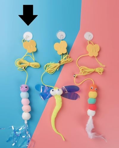 Brinquedo Interativo Gato El´stico Divertido Fixa Na Parede Teto Porta Guizo (Lagarto Celofani)