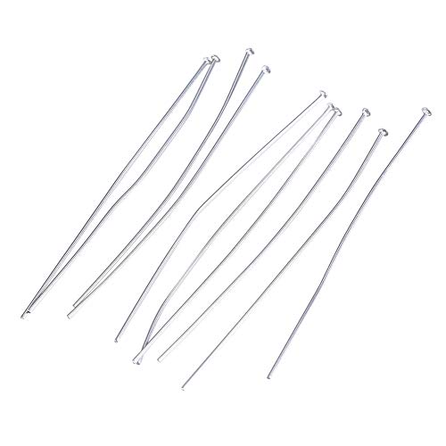 PH PandaHall 1000pcs Stainless Steel Head Pins Fine Satin Pins Flat Head Pins Eyepin Headpin Jewelry Findings Accessories Bracelet Necklace Making