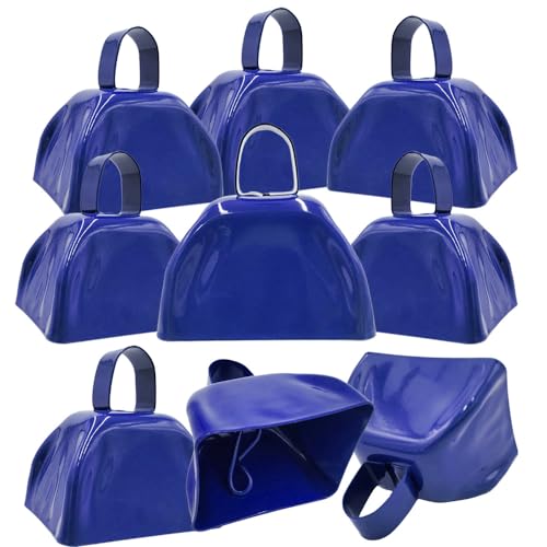 Dreidel Company Metal Cowbell Noisemaker Cheering Bell & Chimes, New Years, School & Wedding, 3