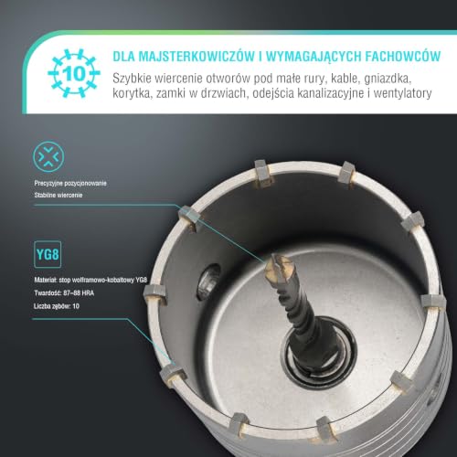 Image of BINOTA 80 mm (3-1 /8 inch) Concrete Hole Saw with SDS-Plus Shank