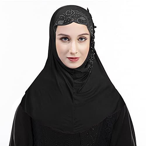 Women Soft One Piece Hijab Long Muslim Turban Islamic Full Head Scarf3