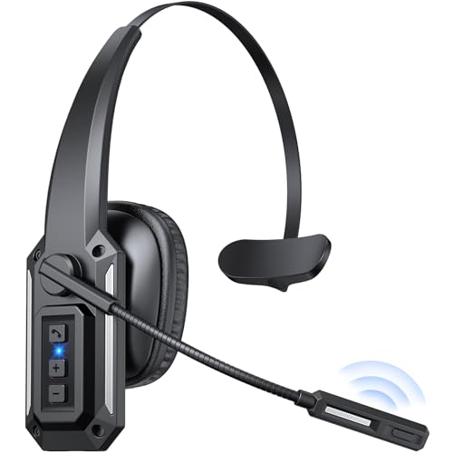 CPTEA Trucker Bluetooth Headset with Mic, Wireless Headset with Noise