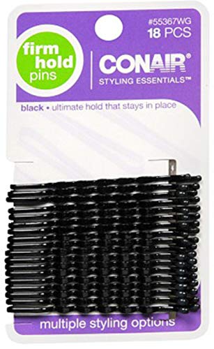Conair Styling Essentials Firm Hold Bobby Pins 18 ea, Black, Pack of 1