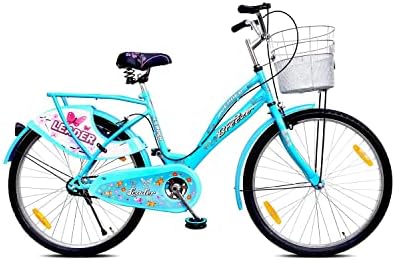 Leader Lady Star Breeze 26T Bicycle for Girls/Women with Front Basket and Integrated Carrier | Ideal for 12 + Years(26) Road