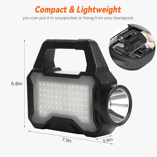 yeatem Solar Flashlight,Multifunctional Flashlight Solar Flashlight,led Flashlight Cell Phone Charger,USB Charging,Suitable for Home,Fishing,Outdoor Camping - Image 10