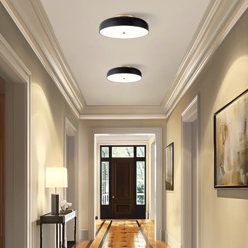 ZUYURT Dimmable LED Ceiling Light, Black and Gold Light Fixture, Mid-Century Semi Flush Mount Ceiling Light 5CCT 2700K-6000K Ceiling Lamp for Laundry Room Kitchen, Bedroom, Hallway(15.8in) by ZUYURT - Image 7
