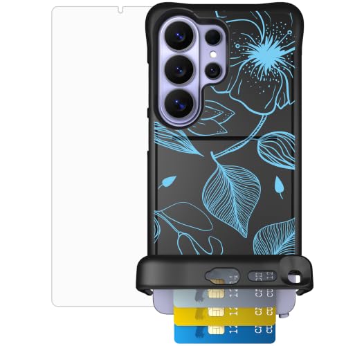 Scooch for Samsung Galaxy S26 Ultra Wallet Case, Wingmate, Blue Hibiscus