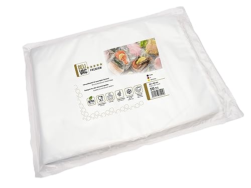 DeliVac Sous-Vide - Bolsas de envasado al vacío (50 unidades, 30 x 40 cm, para todas las envasadoras al vacío)