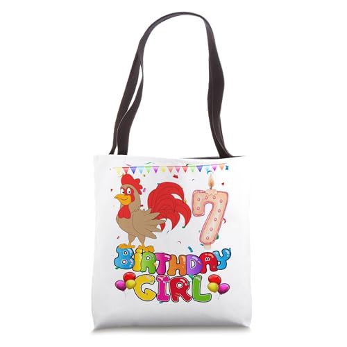 Its My Birthday 7Chicken Cute Birthday Chicken Girl 7th Tote Bag