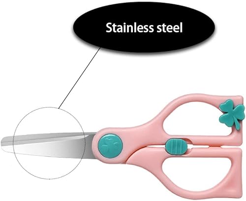 Miniatura 3 de Tijera de alimentos de acero inoxidable para alimentos, cortador portátil de alimentos para bebés con cubierta protectora y estuche de viaje para