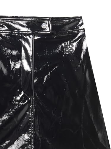 HUGO Women's Rarlena Leather Effect Mini Skirt2