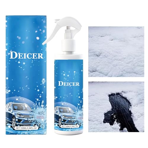 Generisch Descongelante para parabrisas – 100 ml accesorio rápido para coche | Descongelante parabrisas de coche, para invierno, camión, SUV, techo, limpieza de escarcha, casa, jardín, exterior